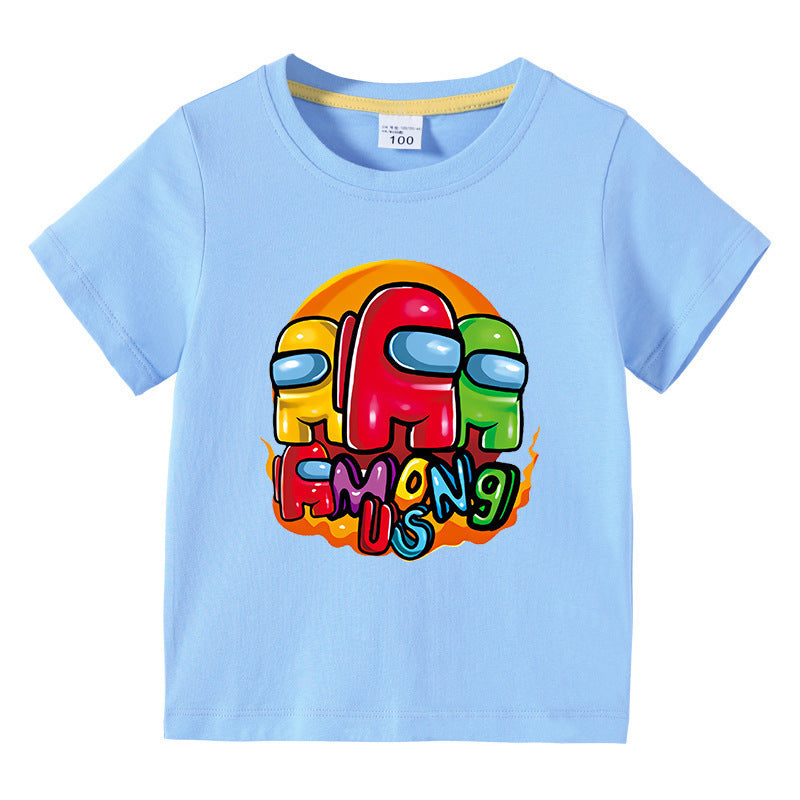 Children's summer short sleeved T-shirt