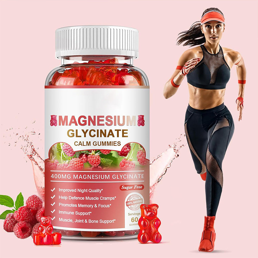 Taste Kawaii Protein Bear Gummies Magnesium Glycinate Soft Gummies 60 Pieces