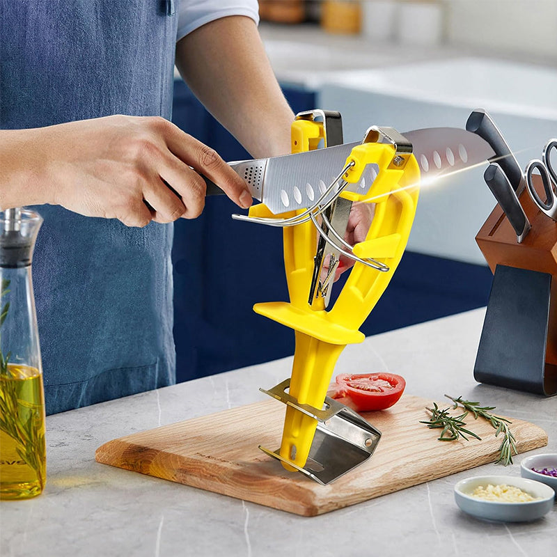 Stainless Steel Knife Sharpener with Mount Bracket, Fixed Kitchen Knife Honing Tool