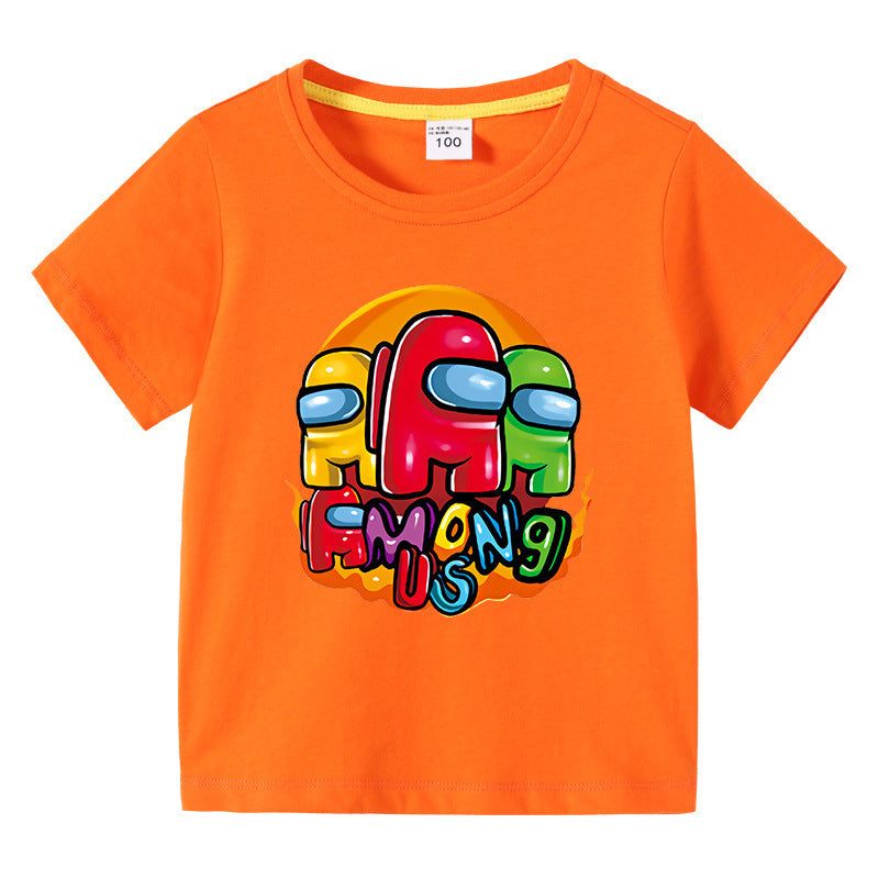 Children's summer short sleeved T-shirt