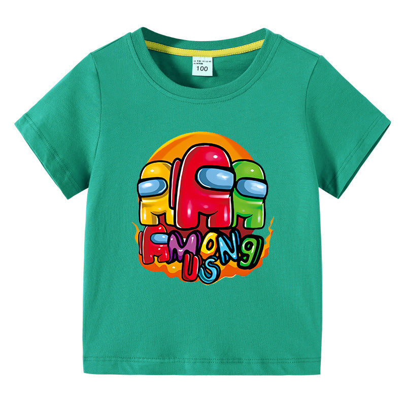 Children's summer short sleeved T-shirt
