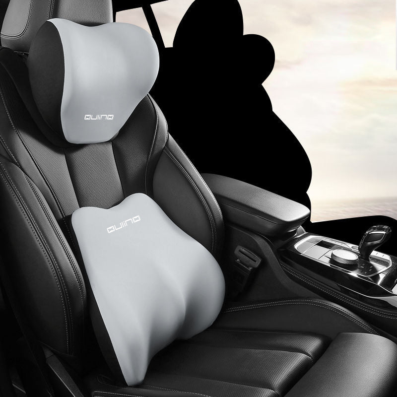 Car Headrest Neck Pillow Waist Support Set